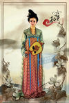 汉服古装女人插画