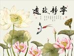 宁静致远荷花