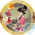 汉服古装少女插画分层图