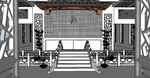酒店大堂草图大师SU模型