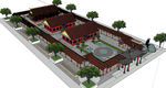 祠堂建筑草图大师SU模型