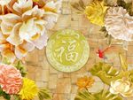 玉雕牡丹荷花