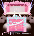 粉蓝唯美主题婚礼设计