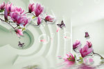 3D花卉背景墙