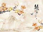 国画玉兰花