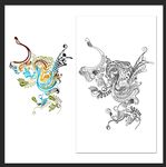 凤凰描线 艺术玻璃
