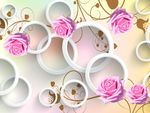 3D玫瑰花