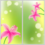 花卉移门