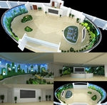 企业展厅设计效果图图片