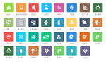 政务类相关图标icon 偏平化