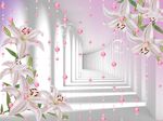 3D空间百合花