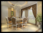 别墅餐厅效果图