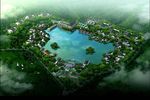 仙湖风景区景点鸟瞰建筑效果图