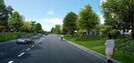 公路两侧灌木景观效果图