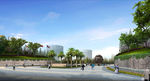 公园大广场景观建筑效果图