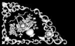 花瓶牡丹洋花角花灰度图
