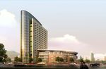 圆具异形黄昏建筑效果图