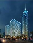 五星级酒店夜景建筑效图