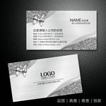 高档银色拉丝名片设计