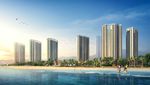 海边沙滩建筑住宅区黄昏效果图