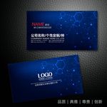 蓝色名片电子科技名片
