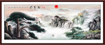国画迎客松