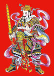 杨柳青年画 门神秦叔宝 尉迟恭