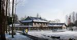 客栈酒店雪景建筑效果图