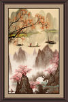 竖幅山水画