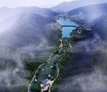 山间旅游乡村乐鸟瞰景观效果图