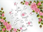 3D玫瑰花