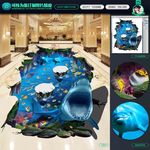 3d地贴 海豚 章鱼