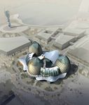 鹅蛋金属鸟瞰建筑效果图