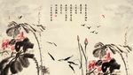 水墨荷花