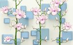 3D花卉背景墙