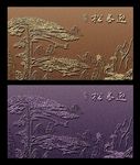 3d立体迎客松背景墙装饰画