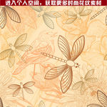 蜻蜓彩绘矢量素材