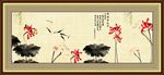 荷花水墨画