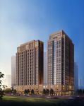 住宅区黄昏建筑效果图