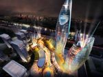 夜景时代中心鸟瞰建筑效果图