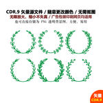 卡通手绘花环矢量图
