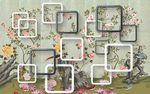 高清大型壁画手绘花鸟