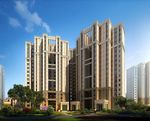高层住宅区建筑效果图