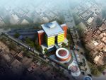 旧房改造鸟瞰建筑效果图
