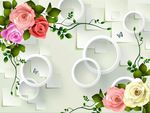 3D玫瑰花