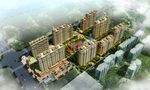 高档小区内景景观鸟瞰建筑效果图