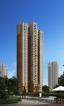 高层住宅区建筑效果图