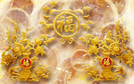 玉雕五福中式背景墙