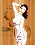 礼服女人插画分层图
