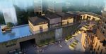 屋上露天泳池鸟瞰建筑效果图